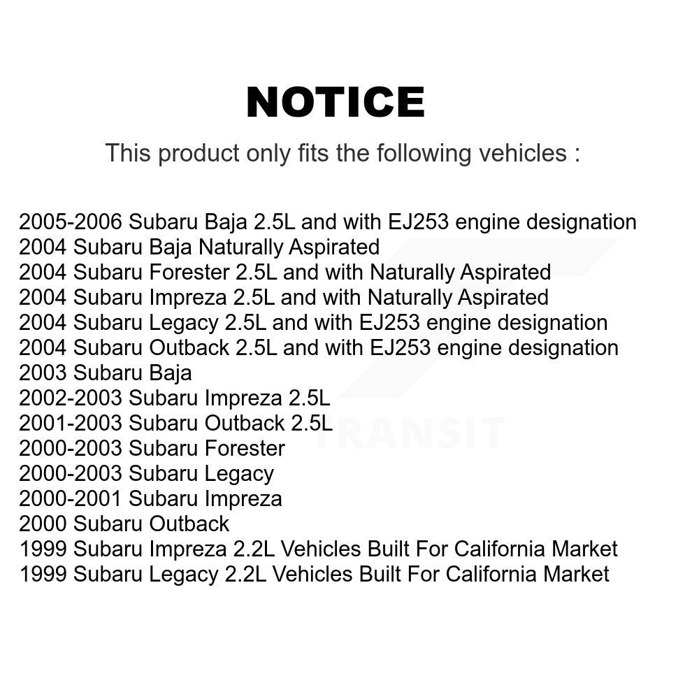 Engine Air Filter (2 Pack) For Subaru Impreza Forester Outback Legacy Baja K57-100143