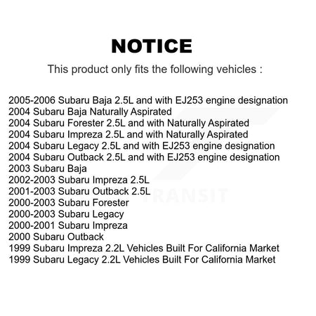 Engine Air Filter (2 Pack) For Subaru Impreza Forester Outback Legacy Baja K57-100143