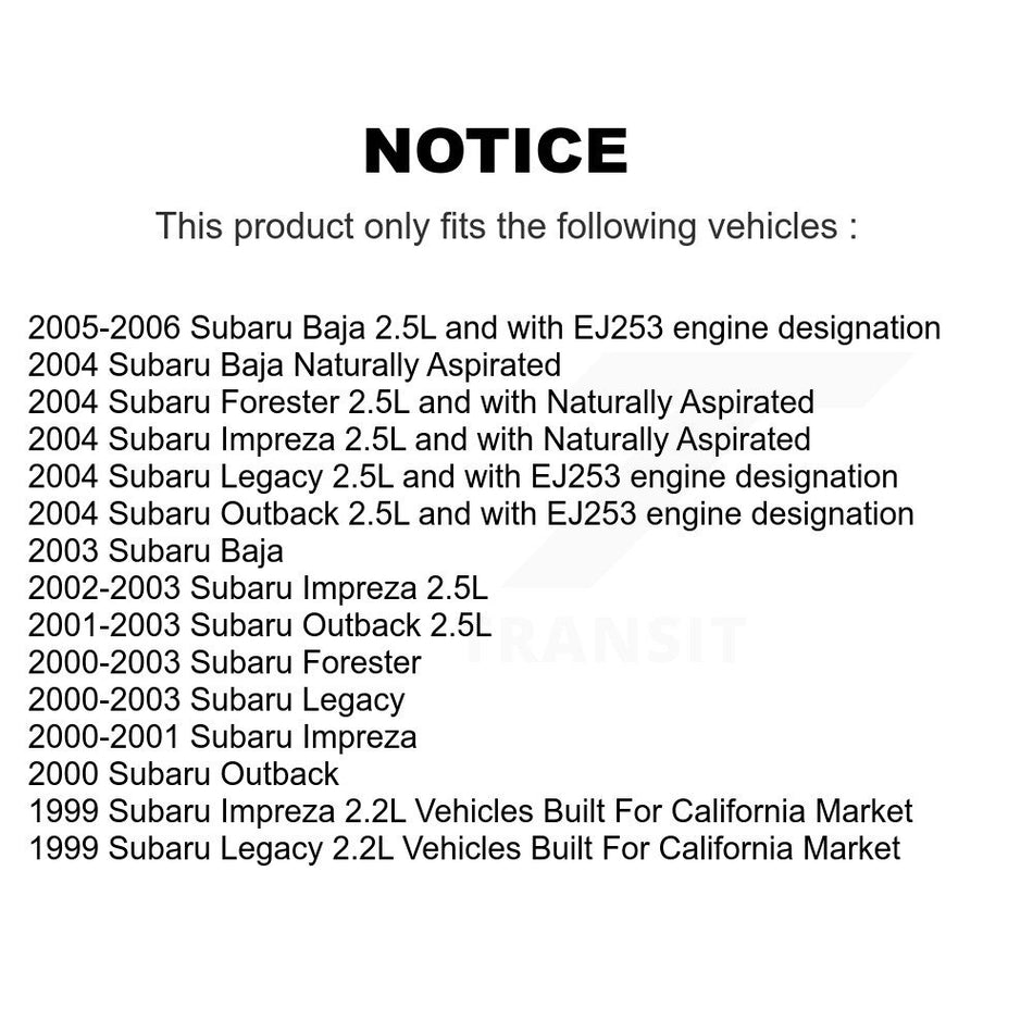 Engine Air Filter (2 Pack) For Subaru Impreza Forester Outback Legacy Baja K57-100143