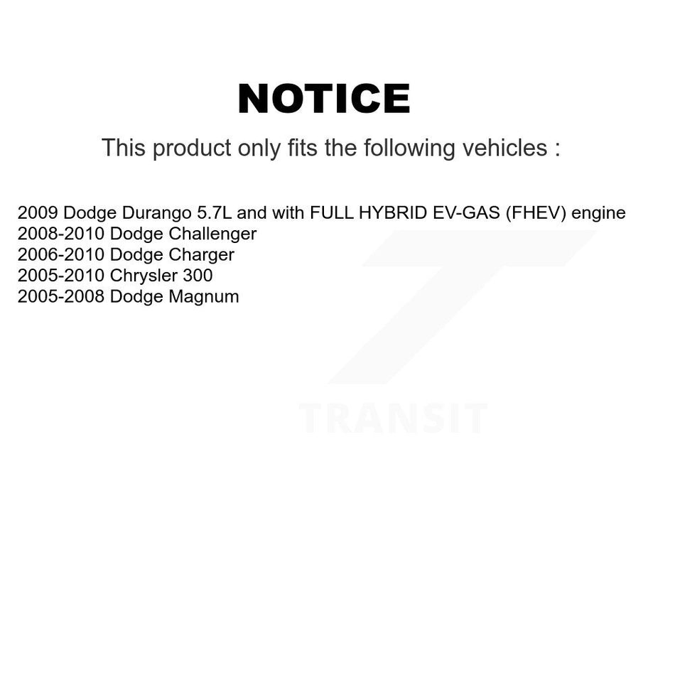 Engine Air Filter (2 Pack) For Dodge Chrysler 300 Charger Challenger Magnum Durango K57-100199