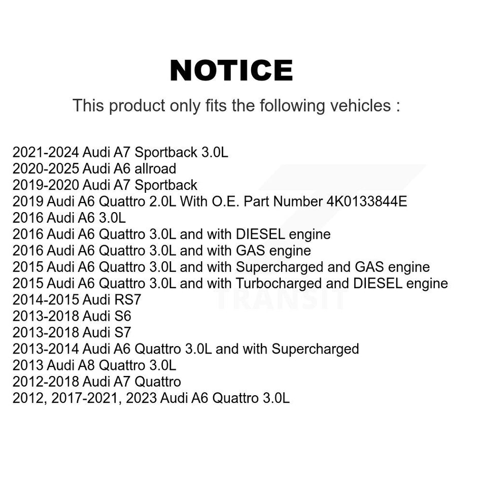 Engine Air Filter (2 Pack) For Audi A6 Quattro A7 Sportback S6 S7 allroad RS7 A8 K57-100276