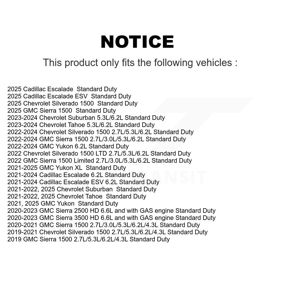 Engine Air Filter (2 Pack) For GMC Chevrolet Silverado 1500 Sierra 2500 HD 3500 Yukon XL K57-103892