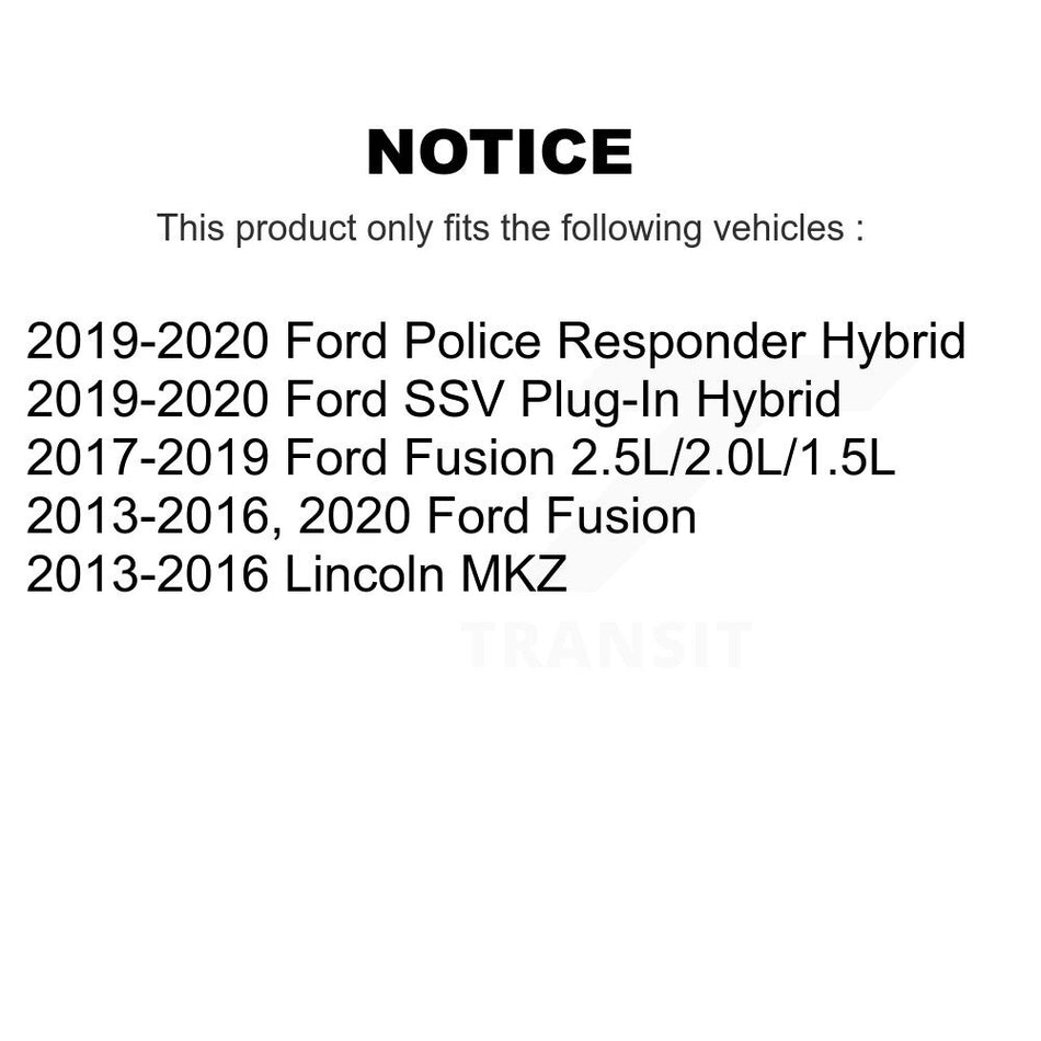 Front Wheel Bearing And Hub Assembly Pair For Ford Fusion Lincoln MKZ Police Responder Hybrid SSV Plug-In K70-100242