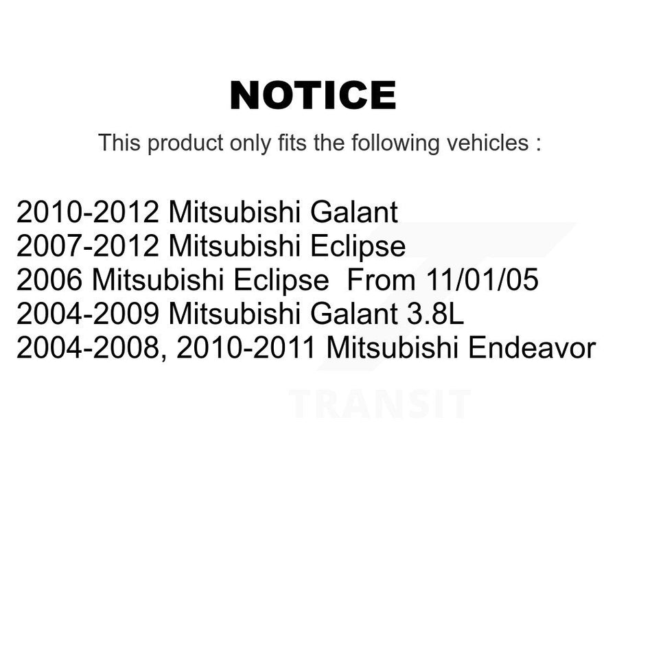 Front Wheel Bearing And Hub Assembly Pair For Mitsubishi Galant Eclipse Endeavor K70-100291
