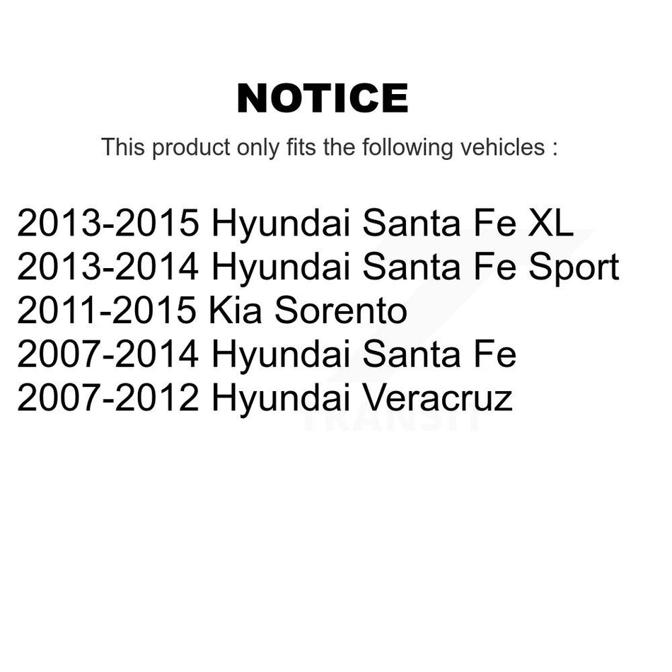 Front Wheel Bearing And Hub Assembly Pair For Hyundai Kia Sorento Santa Fe Sport Veracruz K70-100321