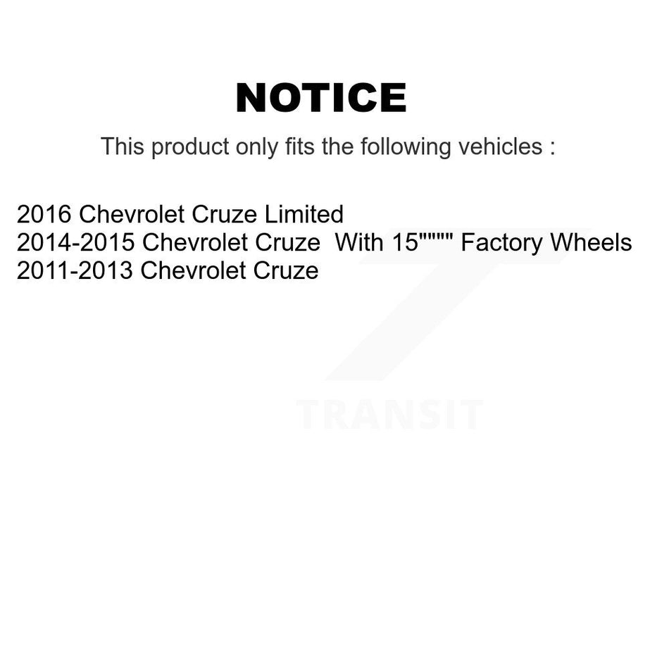 Front Wheel Bearing And Hub Assembly Pair For Chevrolet Cruze Limited K70-100351