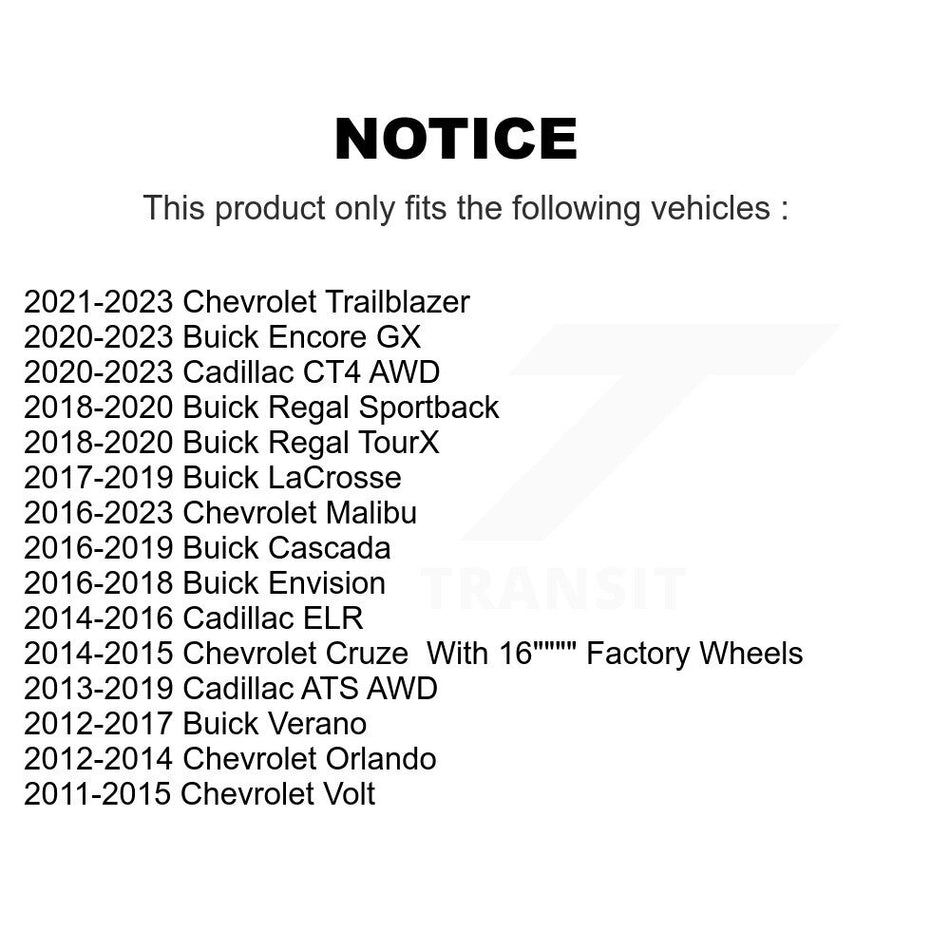 Front Wheel Bearing And Hub Assembly Pair For Chevrolet Cruze Buick Verano Cadillac ATS Volt Cascada ELR Orlando K70-100352