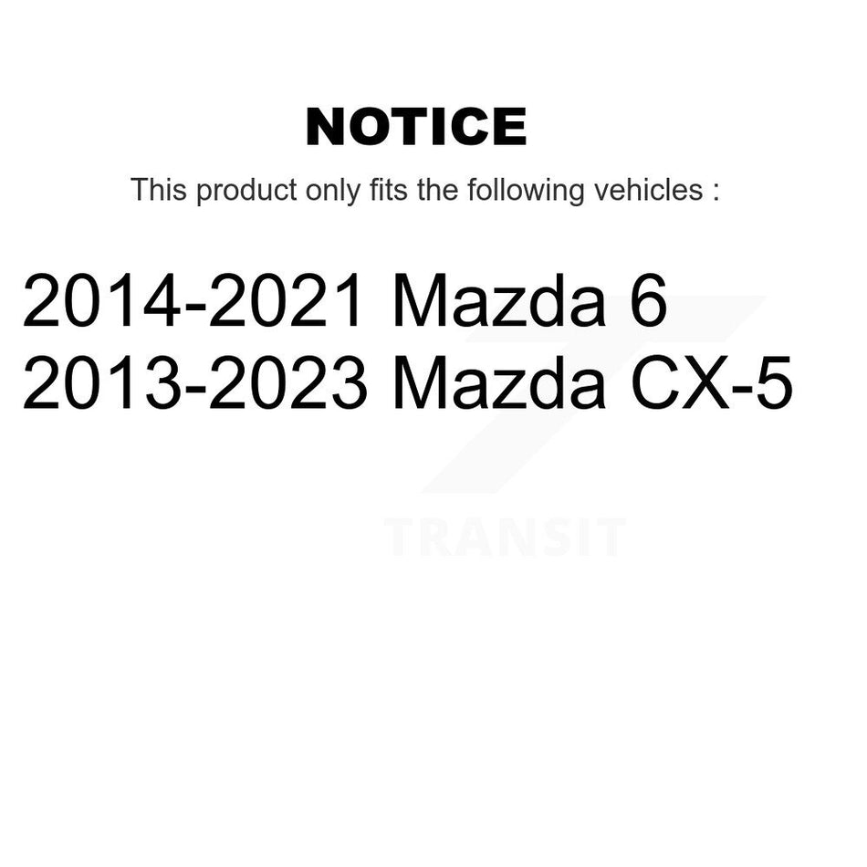 Front Wheel Bearing And Hub Assembly Pair For Mazda CX-5 6 K70-100364