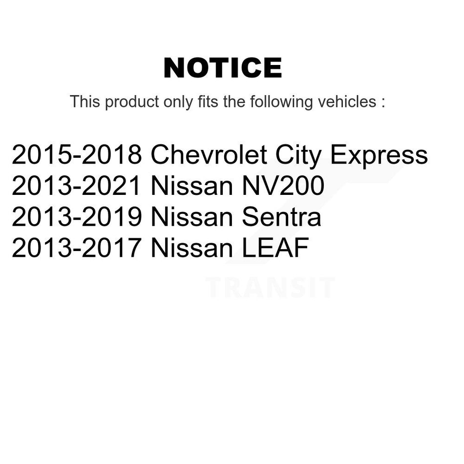 Front Wheel Bearing And Hub Assembly Pair For Nissan Sentra NV200 Leaf Chevrolet City Express LEAF K70-100369