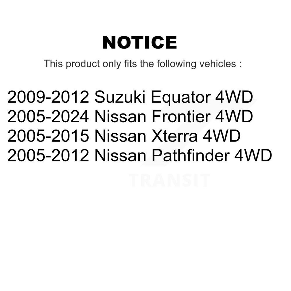 Front Wheel Bearing And Hub Assembly Pair For Nissan Frontier Pathfinder Xterra Suzuki Equator K70-100409
