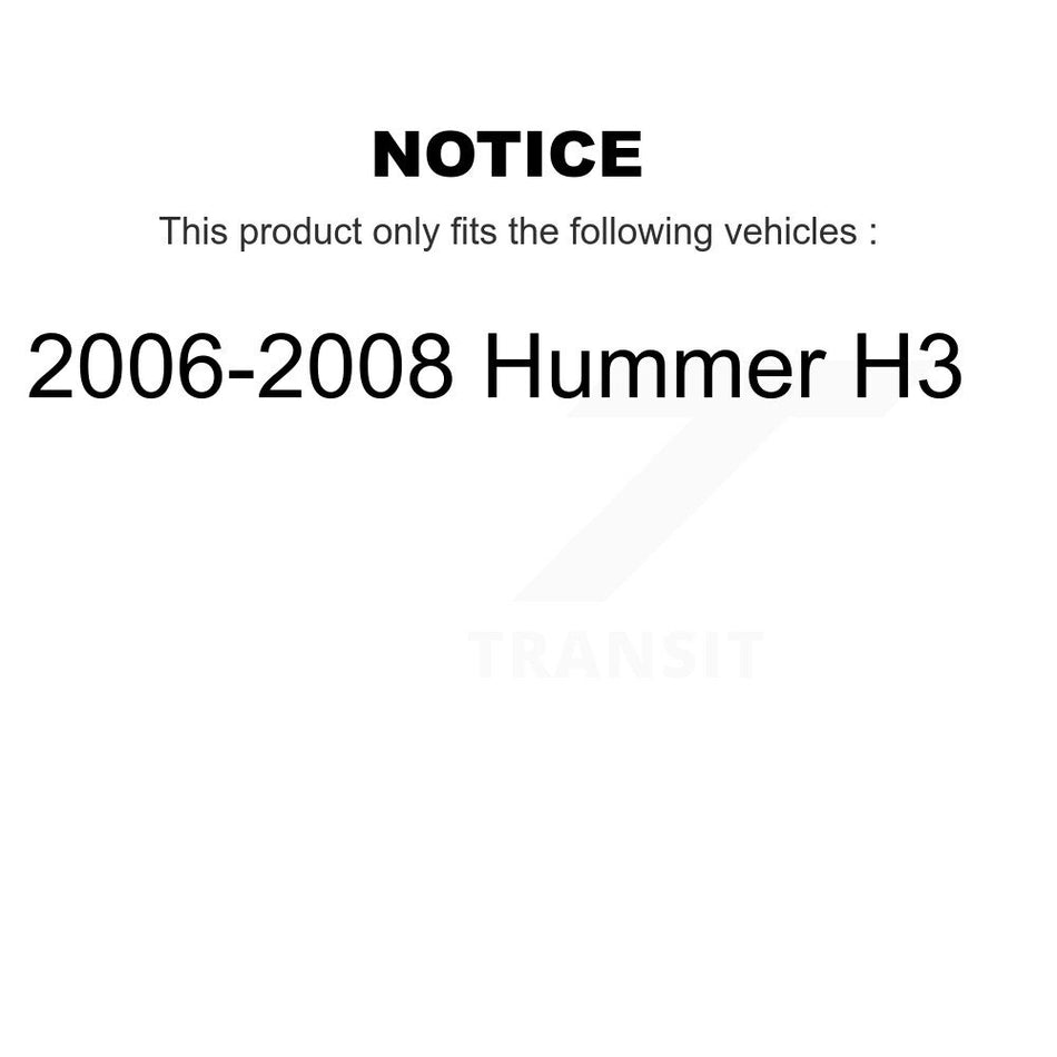 Front Wheel Bearing And Hub Assembly Pair For 2006-2008 Hummer H3 K70-100426