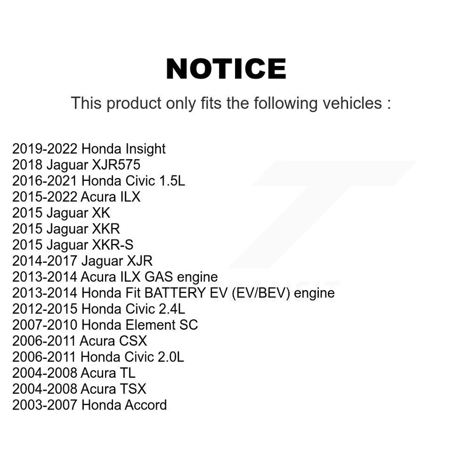 Front Wheel Bearing Pair For Honda Civic Accord Acura TL TSX Element Insight ILX CSX K70-100511