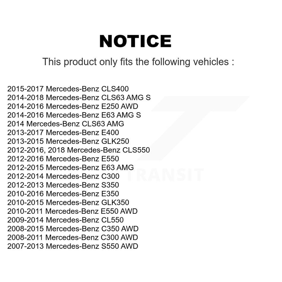 Front Wheel Bearing Pair For Mercedes-Benz C300 E350 GLK350 S550 E550 CLS550 E400 GLK250 C350 CLS400 E250 CL550 CLS63 AMG S S350 E63 K70-100543