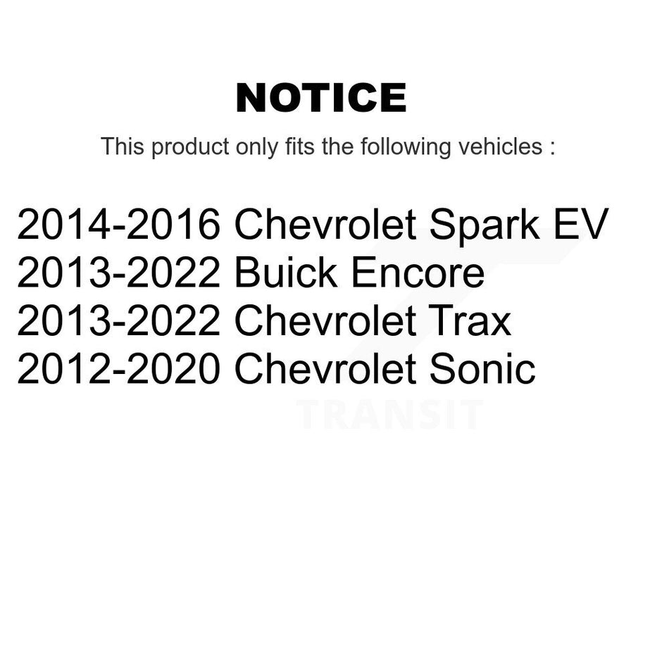 Front Wheel Bearing Pair For Chevrolet Buick Encore Sonic Trax Spark EV K70-100548