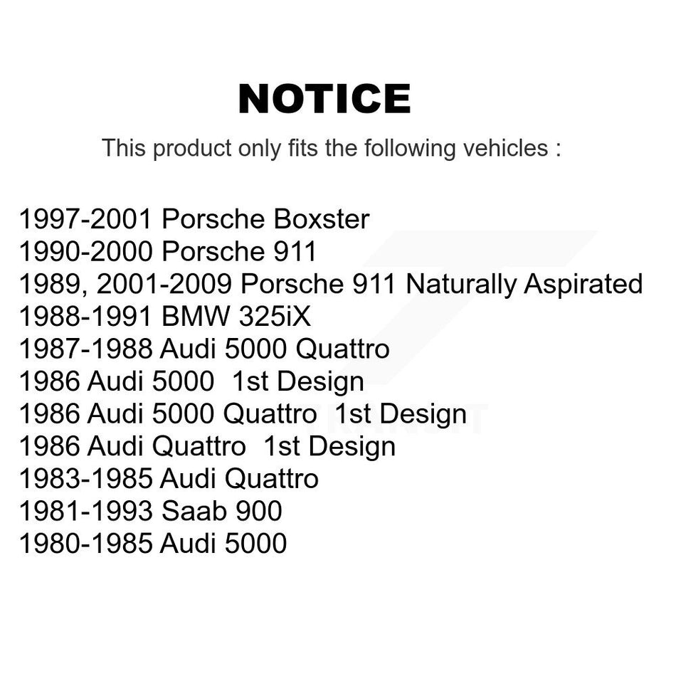 Front Wheel Bearing Pair For Porsche 911 Boxster Saab 900 Audi BMW 325iX 5000 Quattro K70-100551