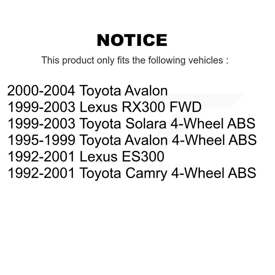 Rear Wheel Bearing And Hub Assembly Pair For Toyota Camry Avalon Solara K70-100651