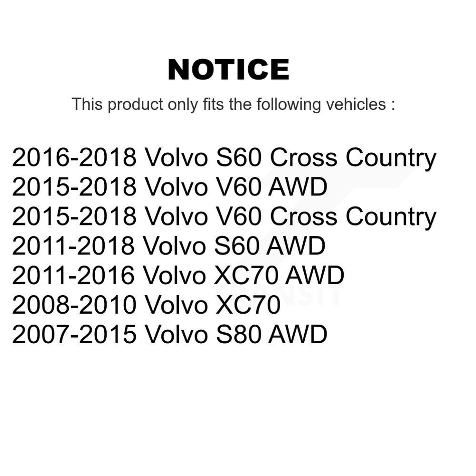 Rear Wheel Bearing And Hub Assembly Pair For Volvo S60 XC70 S80 V60 Cross Country K70-100720