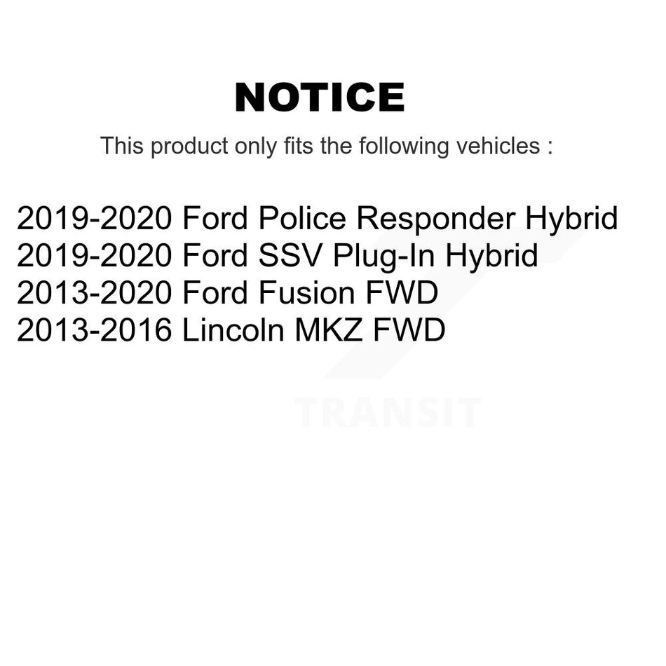Rear Wheel Bearing And Hub Assembly Pair For Ford Fusion Lincoln MKZ Police Responder Hybrid SSV Plug-In K70-100748