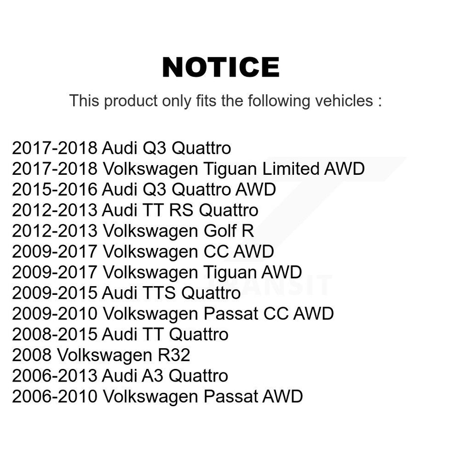 Rear Wheel Bearing And Hub Assembly Pair For Volkswagen Tiguan CC Passat Audi TT Quattro Q3 A3 R32 TTS RS Limited K70-100771