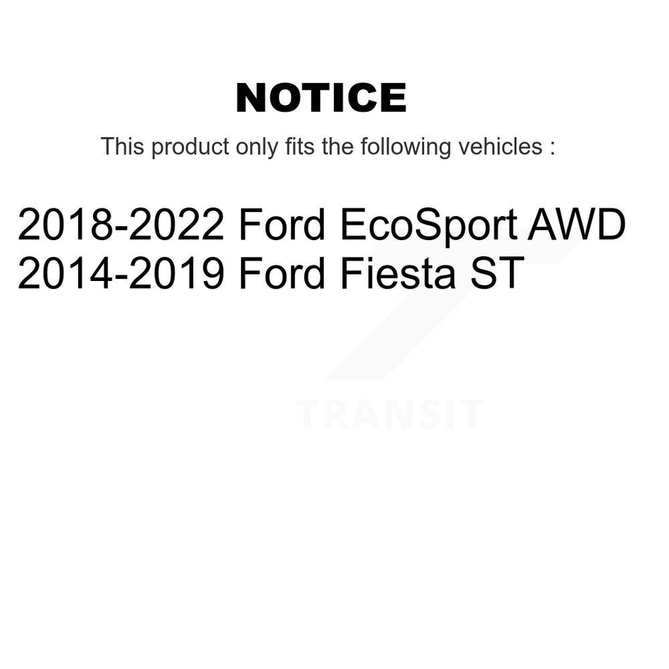 Rear Wheel Bearing Pair For 2014-2018 Ford Fiesta ST K70-101054