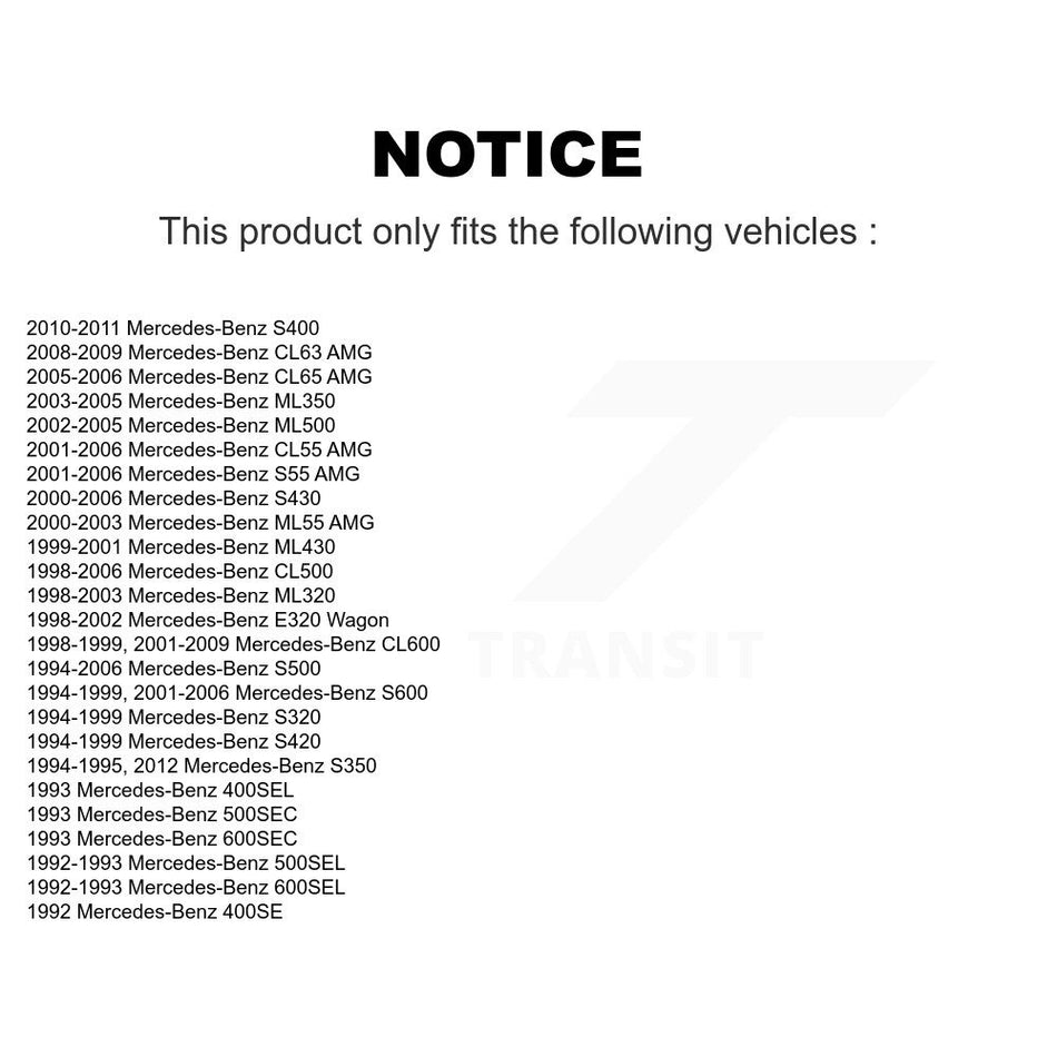 Rear Wheel Bearing Pair For Mercedes-Benz E320 ML320 S500 S430 ML350 ML430 ML500 S320 CL500 S420 S55 AMG S600 ML55 CL55 CL600 300SE 500SEL S350 S400 400SEL 300SD 400SE CL65 600SEL 500SEC K70-101059