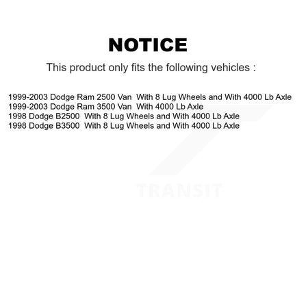 Front Outer Wheel Bearing And Race Pair For Dodge Ram 3500 Van 2500 B3500 B2500 K70-101096