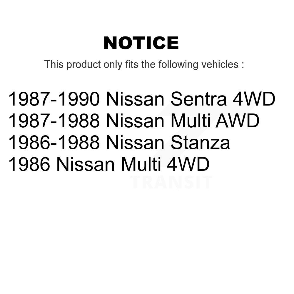 Rear Inner Wheel Bearing And Race Pair For Nissan Sentra Stanza Multi K70-101107