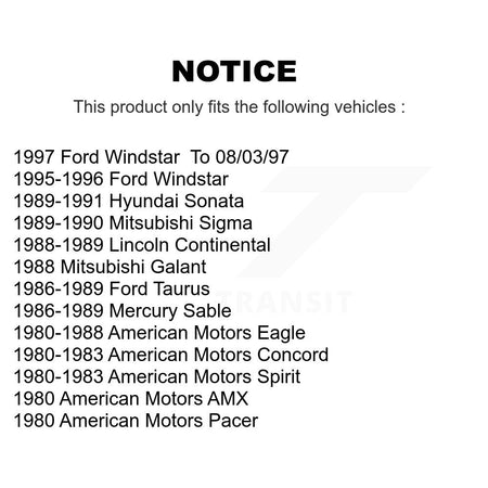 Rear Inner Wheel Bearing Race Pair For Ford Windstar American Motors Eagle Taurus Spirit K70-101119