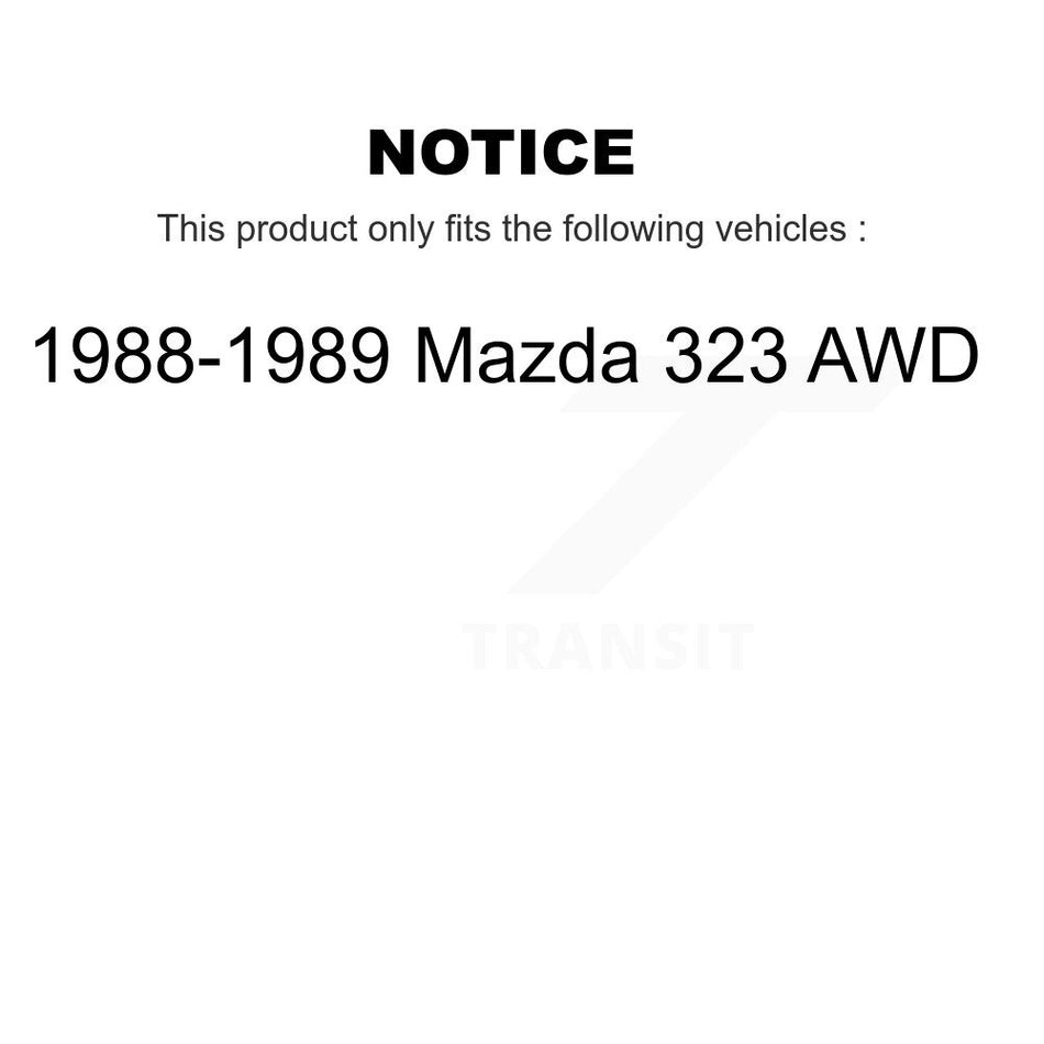 Rear Outer Wheel Bearing And Race Pair For 1988-1989 Mazda 323 AWD K70-101124