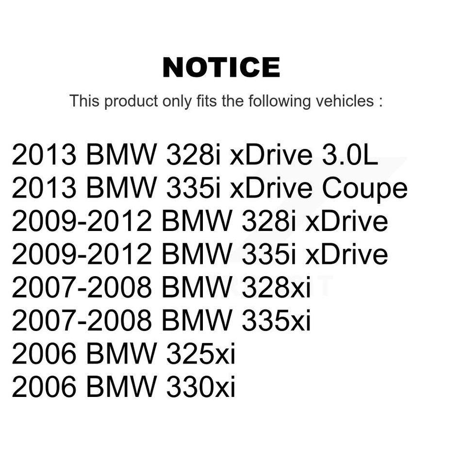 Front Rear Wheel Bearing Kit For BMW 328i xDrive 328xi 335i 325xi 335xi 330xi K70-101145