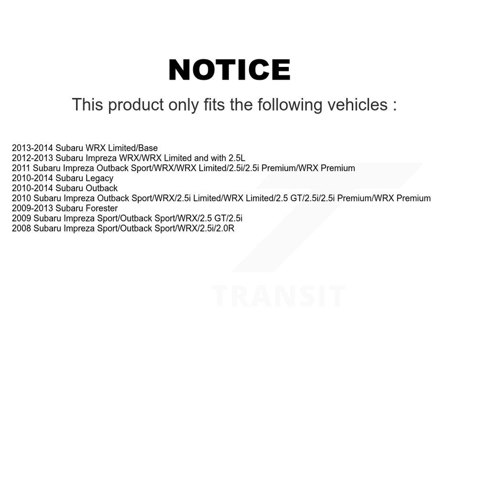 Front Rear Wheel Bearing & Hub Assembly Kit For Subaru Outback Forester Impreza Legacy WRX K70-101217