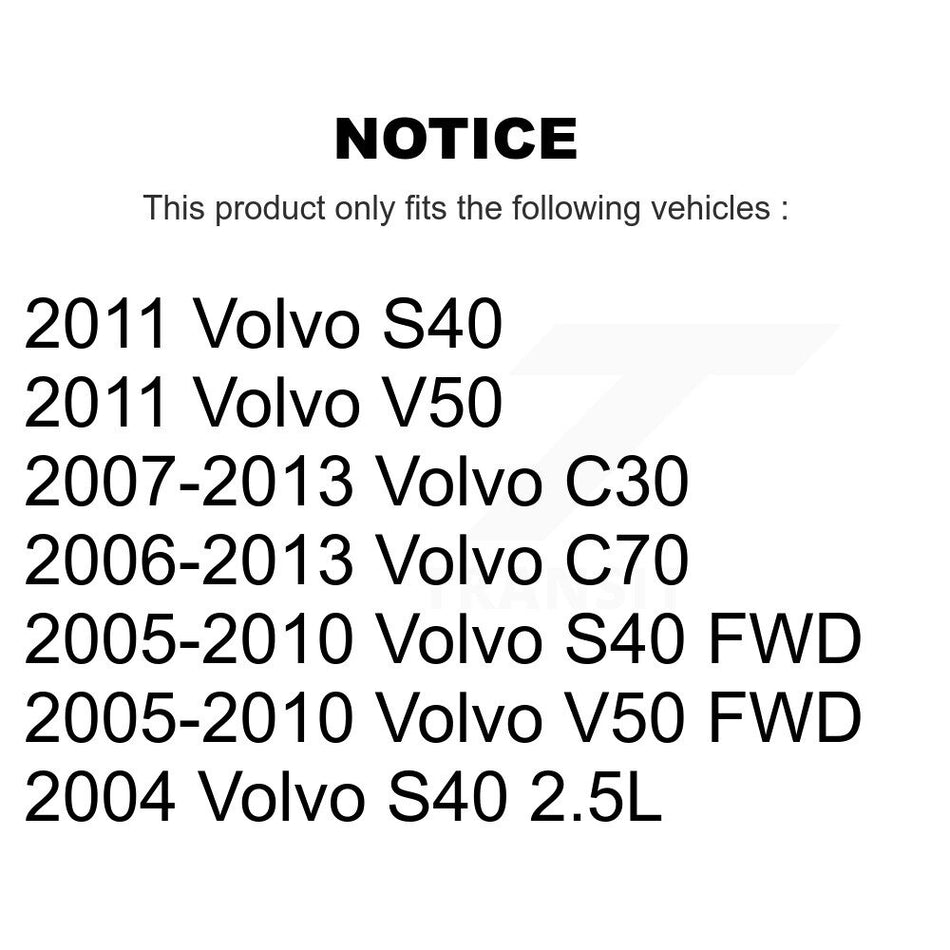Front Rear Wheel Bearing & Hub Assembly Kit For Volvo S40 C70 C30 V50 K70-101239