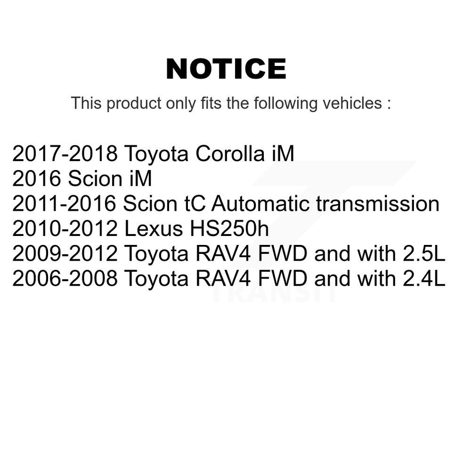 Front Rear Wheel Bearing & Hub Assembly Kit For Toyota RAV4 Scion tC Lexus HS250h iM K70-101241