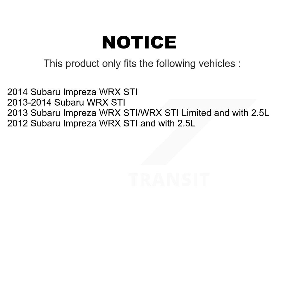 Front Rear Wheel Bearing & Hub Assembly Kit For Subaru Impreza WRX STI K70-101273