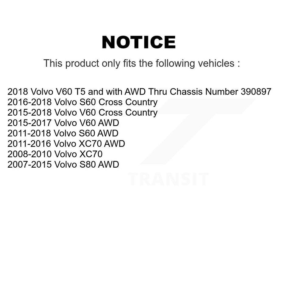 Front Rear Wheel Bearing & Hub Assembly Kit For Volvo S60 XC70 S80 V60 Cross Country K70-101281