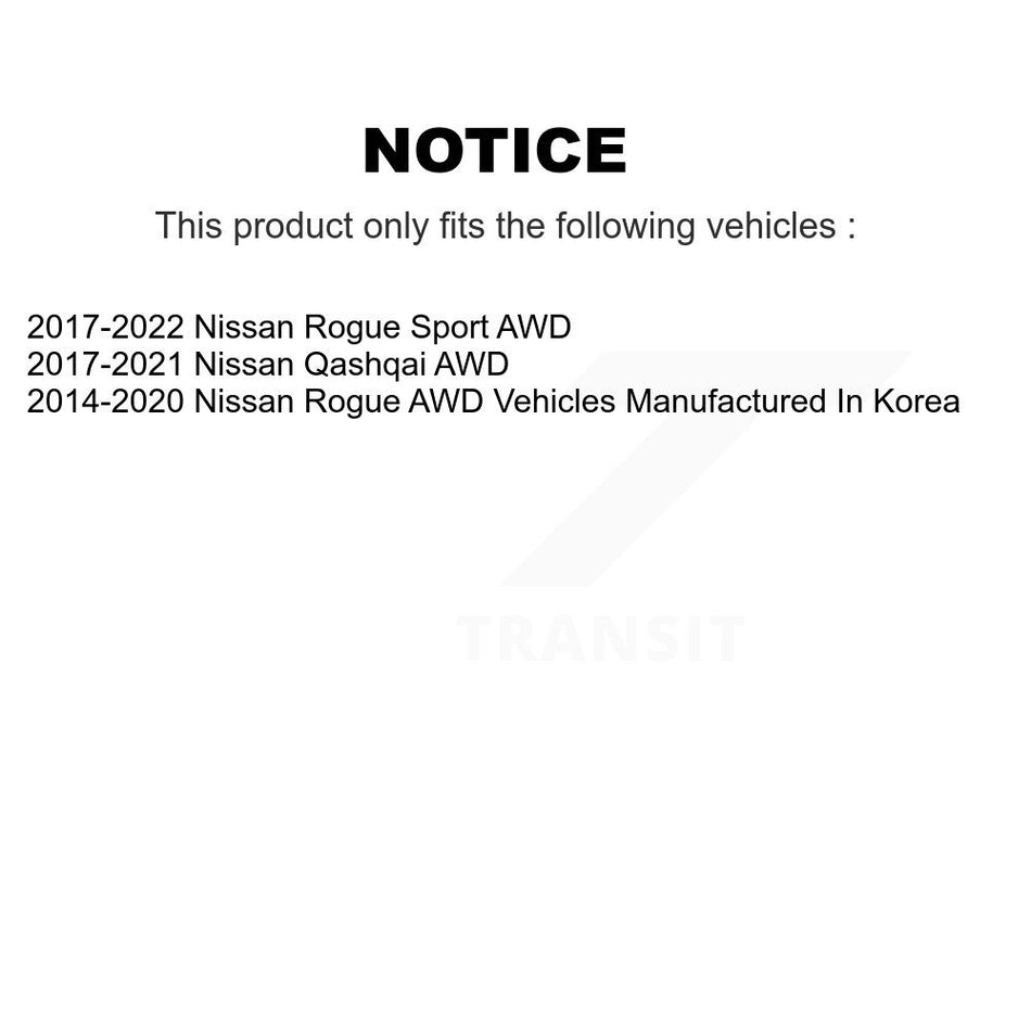 Front Rear Wheel Bearing & Hub Assembly Kit For Nissan Rogue Sport Qashqai AWD K70-101360