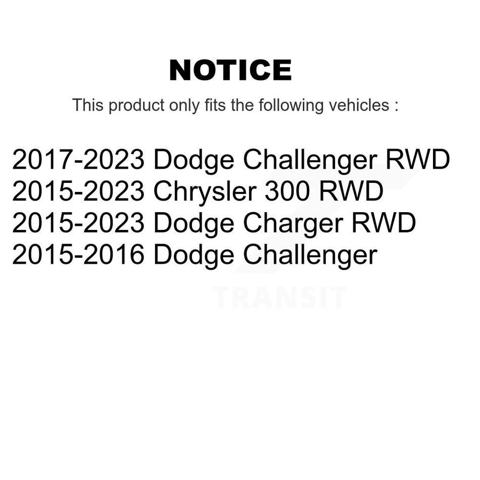 Front Rear Wheel Bearing & Hub Assembly Kit For Dodge Charger Challenger Chrysler 300 K70-101430