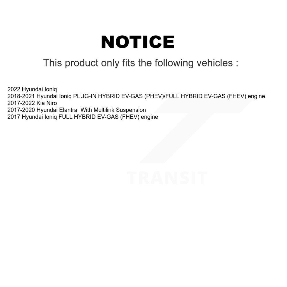 Front Rear Wheel Bearing & Hub Assembly Kit For Hyundai Elantra Kia Niro Ioniq K70-101472