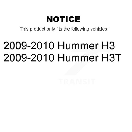 Front Wheel Bearing And Hub Assembly Pair For 2009-2010 Hummer H3T H3 K70-101490