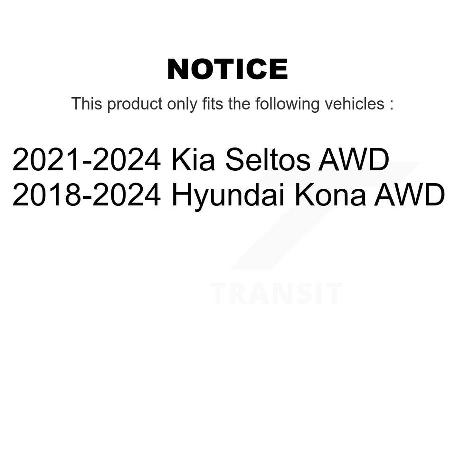 Rear Wheel Bearing And Hub Assembly Pair For Hyundai Kona Kia Seltos K70-101515