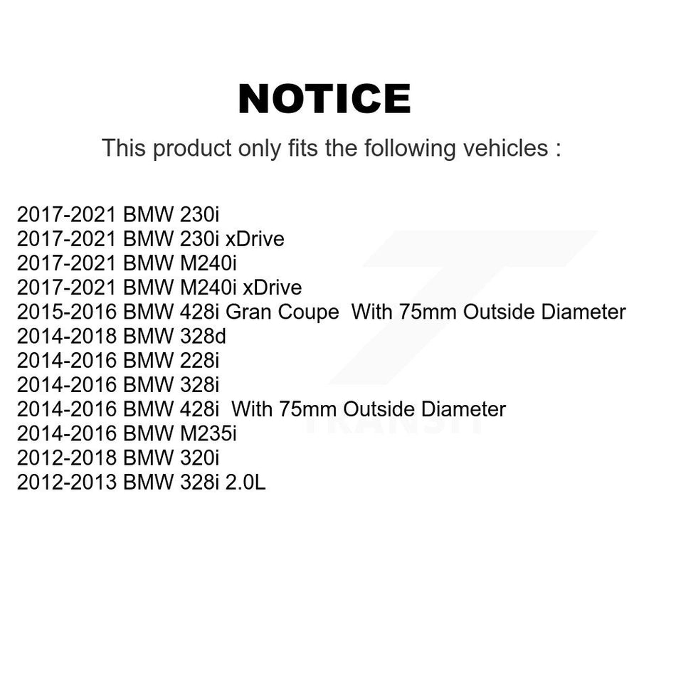 Rear Wheel Bearing Pair For BMW 328i xDrive 320i 428i 330i 335i Gran Coupe 435i 430i GT 328d 228i 340i M235i 330e 230i M240i 440i ActiveHybrid 3 K70-101521