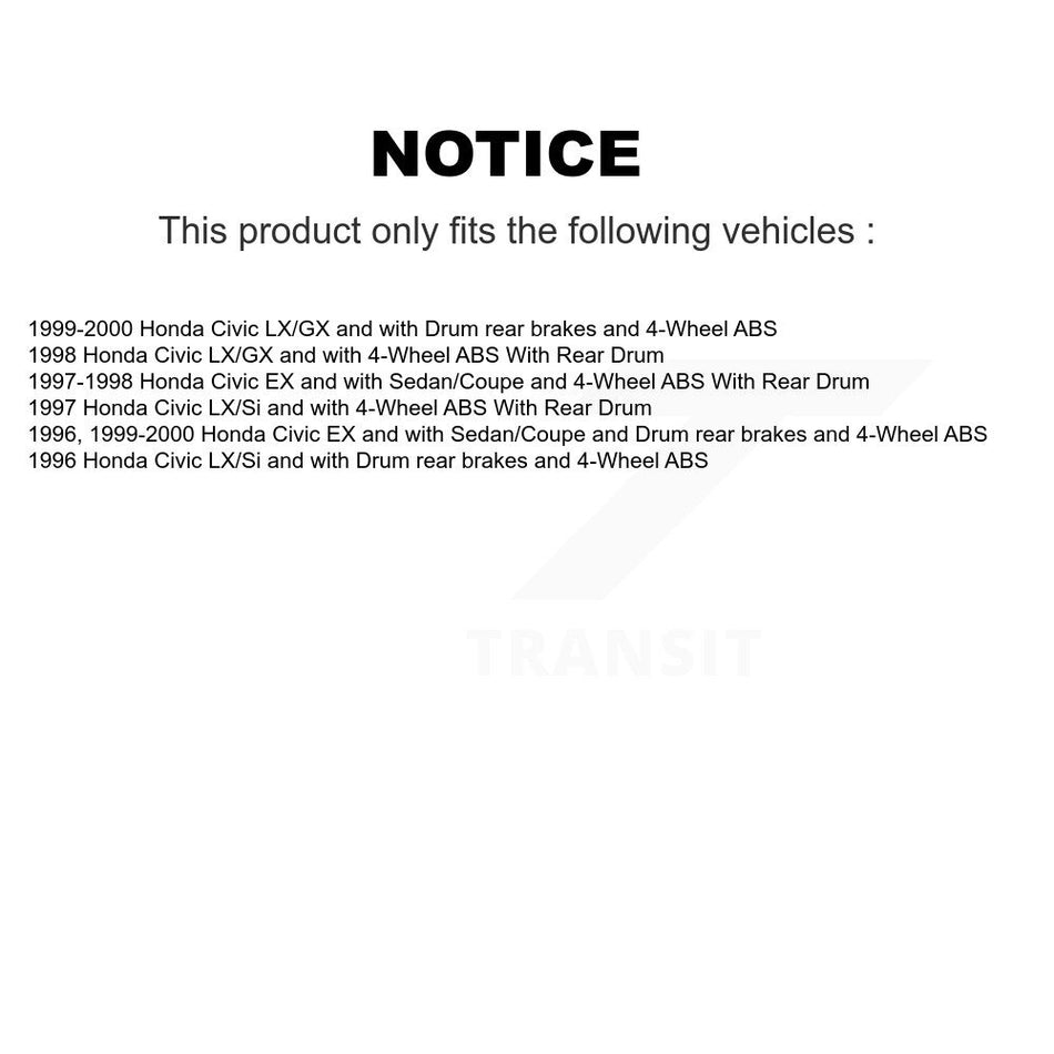 Front Rear Wheel Bearing And Hub Assembly Kit For Honda Civic K70-101544