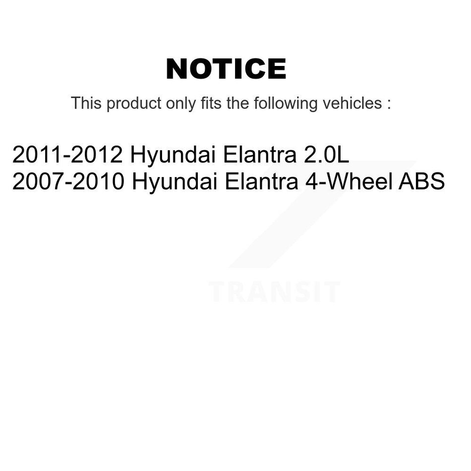 Front Rear Wheel Bearing And Hub Assembly Kit For Hyundai Elantra K70-101646