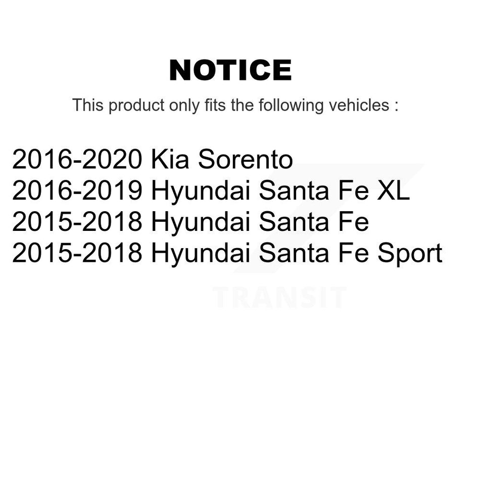 Front Wheel Bearing And Hub Assembly Pair For Hyundai Santa Fe Sport Kia Sorento XL K70-101714
