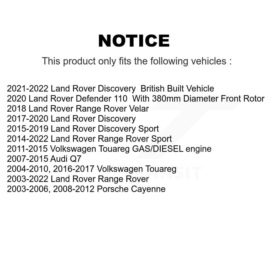 Front Rear Wheel Bearing Kit For Land Rover Range Audi Q7 Sport Volkswagen Touareg Porsche Cayenne Discovery Velar K70-101722