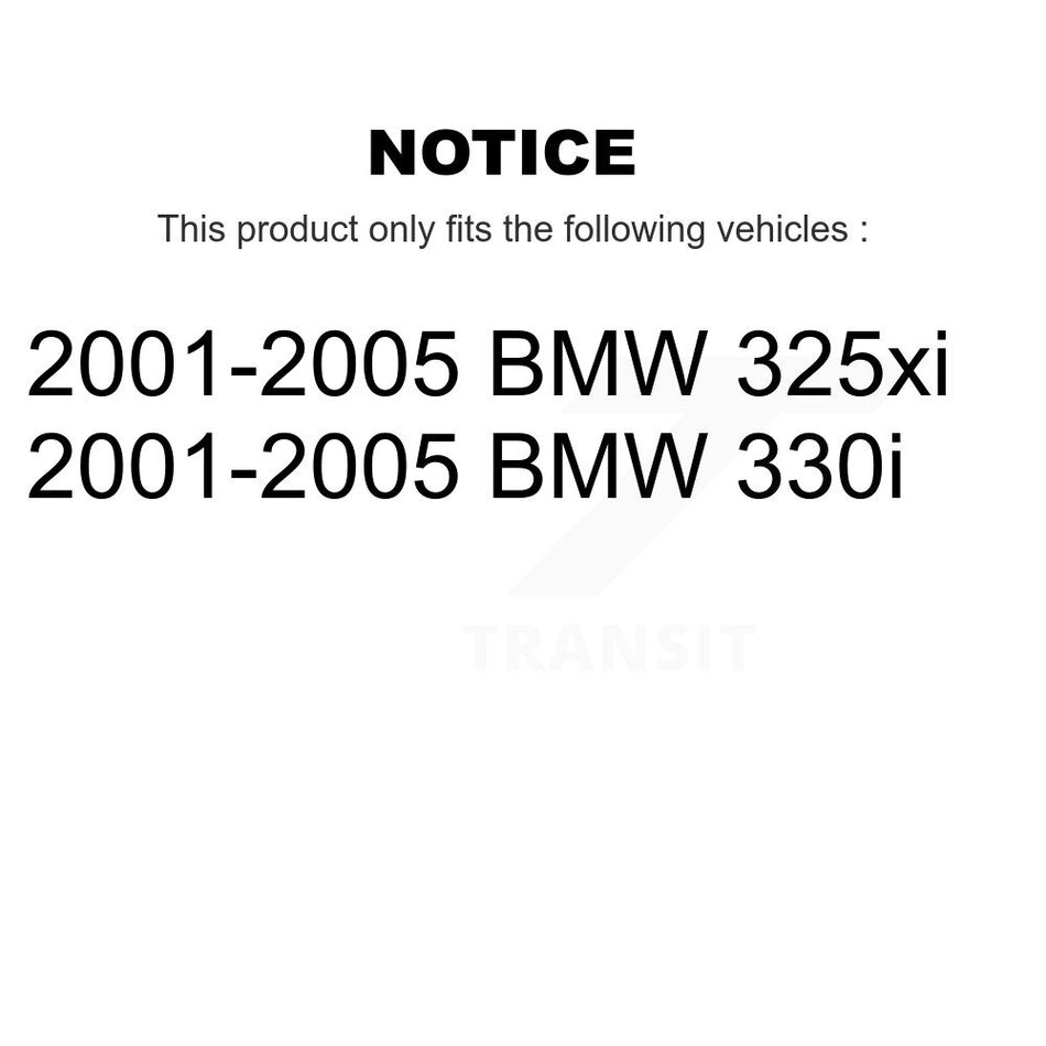 Front Rear Wheel Bearing Kit For 2001-2005 BMW 325i 325xi K70-101730