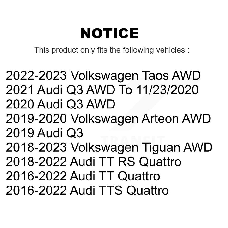 Front Rear Wheel Bearing & Hub Assembly Kit For Volkswagen Tiguan Audi Q3 TT Quattro Arteon RS TTS K70-101732
