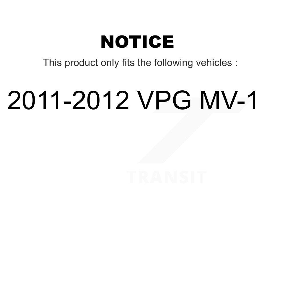 Front Rear Wheel Bearing & Hub Assembly Kit For 2011-2012 VPG MV-1 K70-101754