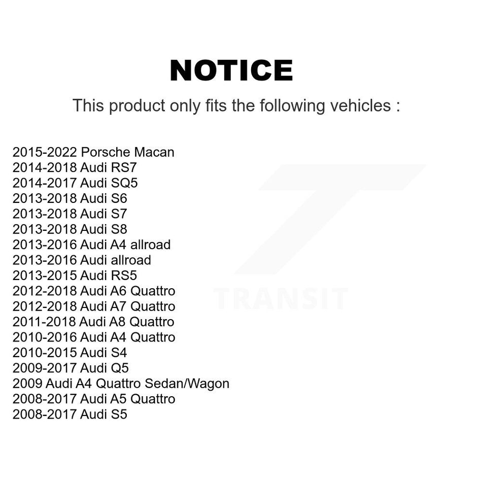 Front Rear Wheel Bearing Assembly Kit For Audi Q5 Porsche Macan A4 Quattro A5 S4 S5 A6 A7 K70-101759