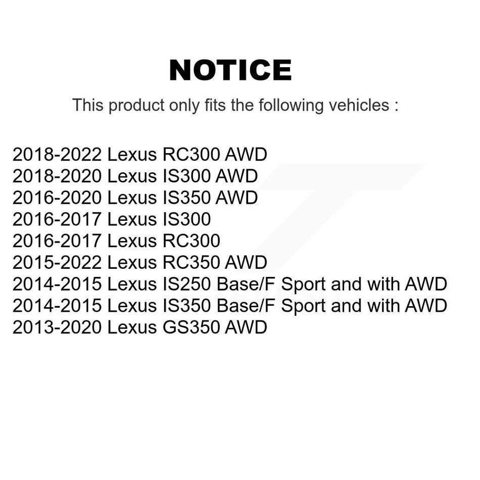 Front Rear Wheel Bearing And Hub Assembly Kit For Lexus GS350 IS250 IS300 IS350 RC350 RC300 K70-101792